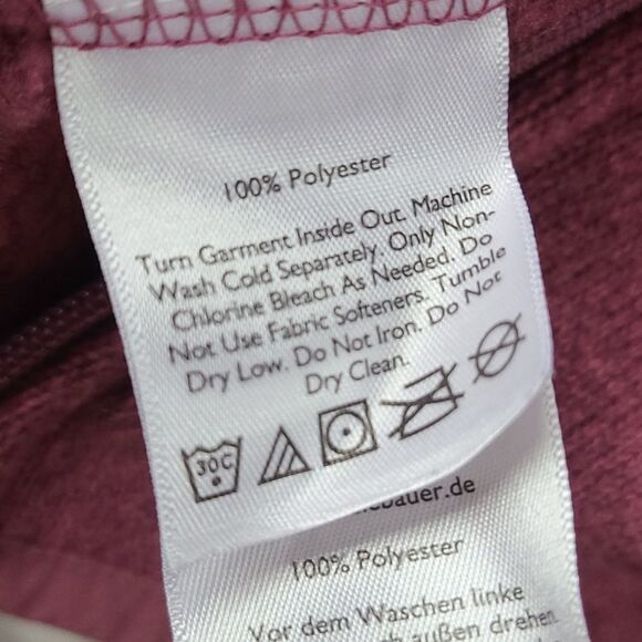 Eddie Bauer Women's Radiator Fleece Full-Zip Mock Sweatshirt Hiking Jacket Wine - Picture 7 of 8